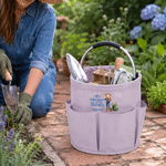 Personalized Birth Flower Cartoon Character Gardening Bag with Text and Name Retirement Birthday Gift for Gardening Lovers