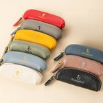 Carry His Grace Everywhere - Personalised PU Leather Rosary Coin Handbag with Name - Christian Gift for Baptism, Christmas & Confirmation