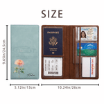 Portadocumenti personalizzato in pelle PU con motivo floreale del mese di nascita, porta targa e porta documenti con nome, ideale per l'uso quotidiano, come regalo di compleanno o per l'acquisto di un