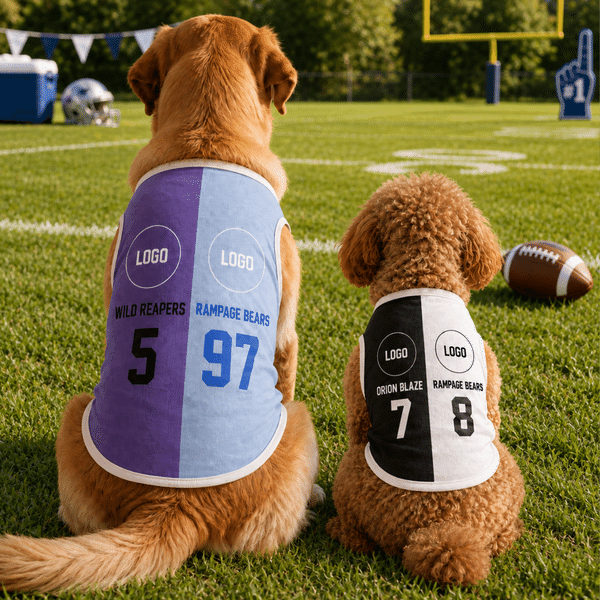 Personalized Team Logo Photo Soft 100% Cotton Dog Vest with Name and Number Game Day Pet Party Birthday Gift for Pet Owners Lovers