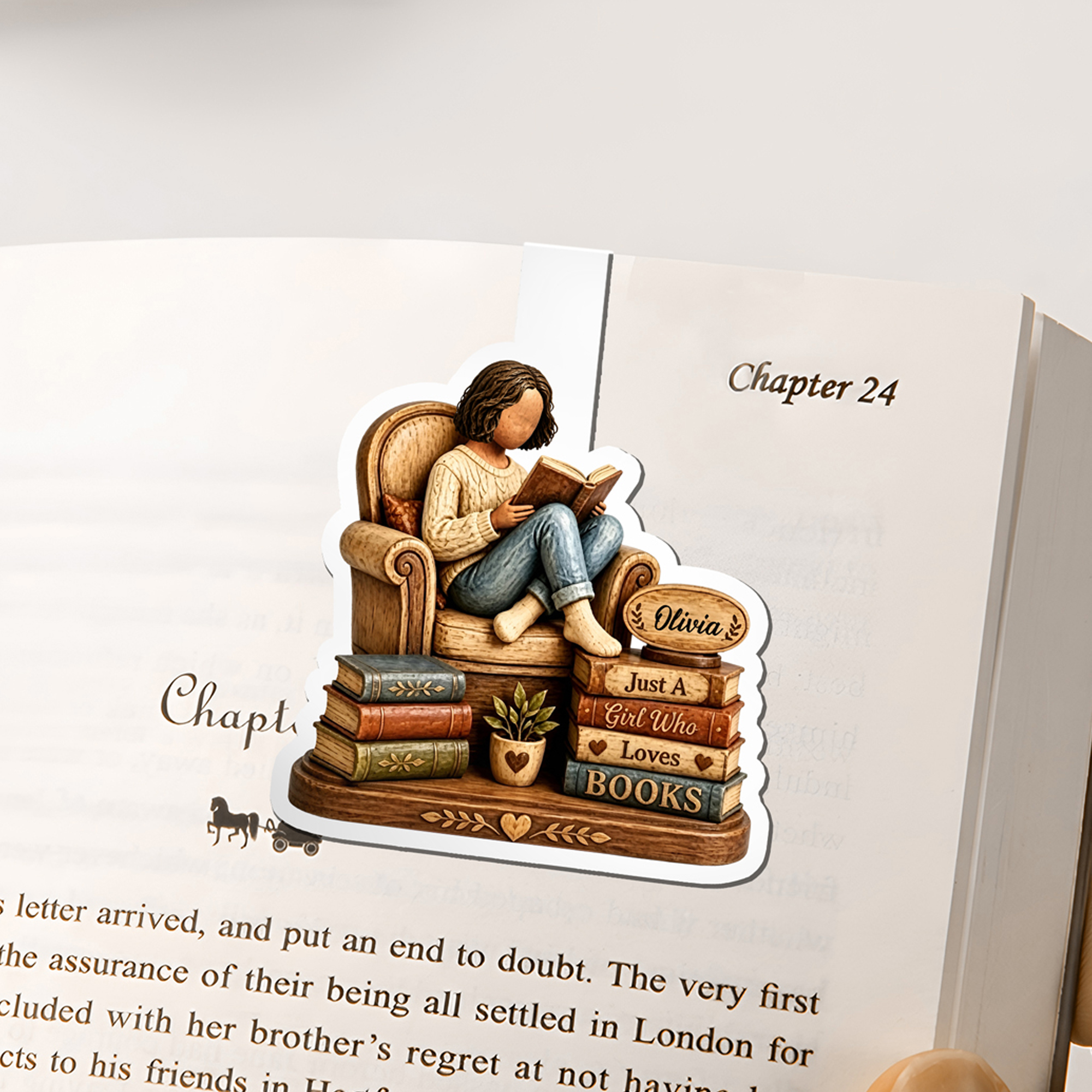 Personalisierter magnetischer Lesezeichen-Clip mit 3D-Effekt für Bücherwürmer – mit Namen, zum Geburtstag, zum Schulanfang oder zu Weihnachten – das perfekte Geschenk für Buchliebhaber und Bücherwürme