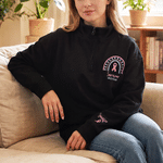 Personalised Embroidery Pink Ribbon T-shirt Sweatshirt Hoodie with Title and Text Cancer Recovery Gift for Breast Cancer Survivor