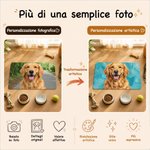 Tappetino sottociotola personalizzato in stile ritratto a olio e nome - Regalo di compleanno per cani, gatti o amanti di animali