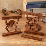 Personalized 3D Printed Alien Creature Figurine Desk Decoration with 1-4 Signs Home Office Decor Birthday Gift for Book Lover Sci-Fi Fan