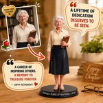 Personalised Retired Teacher Military Chef Career Theme Creative Photo to 3D Figure with Name Retirement Appreciation Birthday Gift Family Friend