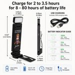Gepersonaliseerde 3D-effect clip met cartoonfiguur, foto en oplaadbare LED-verlichting, met naam – verjaardags- en kerstcadeau voor boekenliefhebbers
