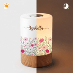 Personalized Birth Flower Dimmable Touch Control Night Light with Name and Adjustable Colour Bedroom Decor Birthday Gift for New Mom Women Friends