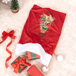 Personalised Christmas Watercolor Pet Photo Velvet Pom-Pom Santa Sack with Name Christmas Gift for Cat Dog Lovers