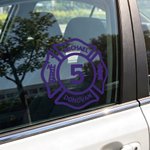 Adesivo personalizzato per auto con croce di Malta per vigili del fuoco, con testo e numero – Decorazione per finestrini – Per uso quotidiano – Regalo per vigili del fuoco – Per auto nuove