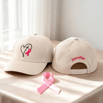 Personalized Pink Ribbon Faith Embroidered 100% Cotton Baseball Cap with Name Breast Cancer Awareness Gift for Survivor Caregiver