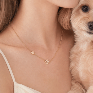 Collana personalizzata in argento sterling con impronta di zampa a forma di cuore e nome inciso: regalo di compleanno o commemorativo per gli amanti dei cani, dei gatti e degli animali domestici