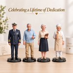 Personalised Retired Teacher Military Chef Career Theme Creative Photo to 3D Figure with Name Retirement Appreciation Birthday Gift Family Friend