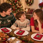 Personalisierte 100% Baumwolle Serviette mit Schneemann-Initiale & Namen | Wiederverwendbar | Tischdeko | Weihnachten Geschenk für Familie & Freunde