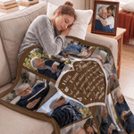 Personalized Memorial Photo Collage Butterfly Soft Throw Blanket with Nickname and Year Home Decor Memorial Day Sympathy Gift for Family Friends