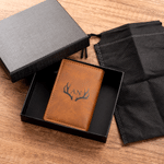Portefeuille pliant personnalisé, minimaliste, en cuir PU, avec monogramme et protection RFID, doté de fentes pour cartes – Cadeau d'anniversaire ou de voyage d'affaires pour homme, papa ou mari