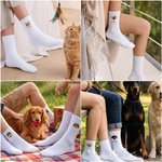 Calzini corti personalizzati, comodi e caldi, con foto di un simpatico animaletto e nome, idea regalo di compleanno per amici e amanti degli animali