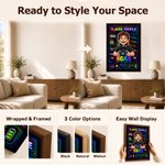 Individuell gestaltete Leinwanddrucke mit Cartoon-Figuren als Spielerprofile und Namen – Wohnaccessoires, Versand aus den USA – Geschenk für Spieleabende und Geburtstage für Kinder und Gamer