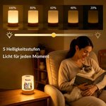 Personalisiertes Haustierfoto LED-Nachtlicht | mit Geburtsblumen & Namen | Touch-dimmbar | Geburtstag Geschenk für Tierliebhaber