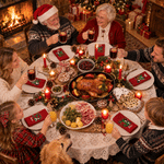 Personalisierte 100% Baumwolle Serviette mit Schneemann-Initiale & Namen | Wiederverwendbar | Tischdeko | Weihnachten Geschenk für Familie & Freunde