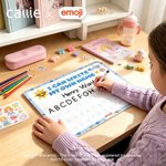 Personalised Playful Emoji Scene Fantasy Unicorn Acrylic Name Tracing Writing Practice Board Back To School Gift for Kids | Callie × emoji ™