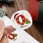 Personalized Christmas Initial Waterproof Stickers with Name Festival Party Christmas Gift for Family Friends Kids