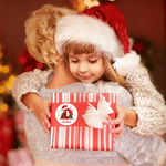 Personalized Christmas Initial Waterproof Stickers with Name Festival Party Christmas Gift for Family Friends Kids