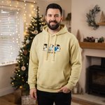 Personalized Sketch Style Faceless Portrait Dad T-shirt Sweatshirt Hoodie with Embroidered Name and Year Father's Day Birthday Gift for Dad Grandpa