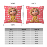 Personalized Cartoon Character Photo Soft Throw Pillow Cover with Name Home Decor Birthday Gift for Kid