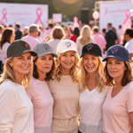 Personalized Pink Ribbon Faith Embroidered 100% Cotton Baseball Cap with Name Breast Cancer Awareness Gift for Survivor Caregiver