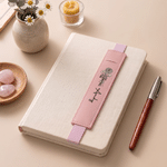 Personalized Birth Flower PU Leather Pen Cover Bookmark with Name Reading Souvenir Birthday Gift for Book Lovers Bookworms