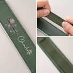 Personalized Birth Flower PU Leather Pen Cover Bookmark with Name Reading Souvenir Birthday Gift for Book Lovers Bookworms