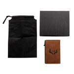 Portefeuille pliant personnalisé, minimaliste, en cuir PU, avec monogramme et protection RFID, doté de fentes pour cartes – Cadeau d'anniversaire ou de voyage d'affaires pour homme, papa ou mari