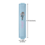 Personalized Birth Flower PU Leather Pen Cover Bookmark with Name Reading Souvenir Birthday Gift for Book Lovers Bookworms
