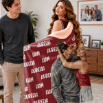 Personalised Oil Painting Style Couple Photo Soft Hooded Blanket with Name Daily Use Anniversary Birthday Gift for Couple