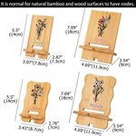 Personalisierter Handyhalter aus Bambus mit Geburtsblume und Namen – für den täglichen Gebrauch im Büro, als Geburtstagsgeschenk für Freunde und Büroangestellte