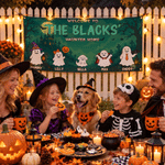 Personalized Halloween Theme 2-6 Ghosts Banner Backdrop with Name Wall Decoration Halloween Family Party Gift for Halloween Lovers