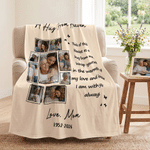 Personalized Memorial Photo Collage Butterfly Soft Throw Blanket with Nickname and Year Home Decor Memorial Day Sympathy Gift for Family Friends