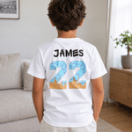 Personalized Baseball Ice Cream Drip T-shirt with Name and Number Daily Wear Baseball Game  Birthday Gift for Boys Sport Lovers