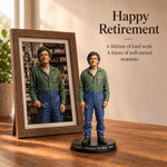 Personalised Retired Teacher Military Chef Career Theme Creative Photo to 3D Figure with Name Retirement Appreciation Birthday Gift Family Friend