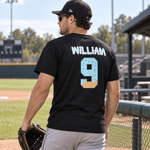 Personalized Baseball Ice Cream Drip T-shirt with Name and Number Daily Wear Baseball Game  Birthday Gift for Boys Sport Lovers