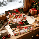 Personalized Funny Gingerbread Man Family Photo Greeting Card with Family Name and Year Christmas Gift for Family Friends Pet Owners