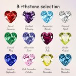 Personalised Dainty Angel Wing 1-6 Heart Birthstone Adjustable Bracelet Birthday Anniversary Memorial Gift for Woman Family