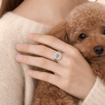 Anillo de plata de ley personalizado con foto de mascota: delicada joya con nombre, recuerdo tras la pérdida de una mascota, regalo para propietarios de mascotas y padres