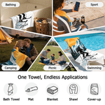 Personalised Ski Silhouette Quick-Drying Microfiber Sports Towel with Name Outdoor Activity Use Ski Trip Birthday Gift for Ski Lovers