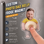 Personalised Funny Face Photo Squishy Belly Acrylic Fridge Magnet with Name and Text Home Decor Birthday Christmas Gift for Father Husband Man