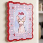 Personalised Magnetic Watercolor Pet Portrait Acrylic Fridge Magnets with Name Daily Decor Pet Party Gift for Pet Lovers