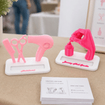 ersonalized 3D Printed Hairdressing Nail Artist Scissors Business Card Holder with Text Beauty Salon Opening Gift for Hairstylist Nail Technician