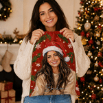 Personalized Oil Painting Style Photo Multicolor Large Drawstring Christmas Gift Bag with Name Christmas Party Gift for Kids Friends