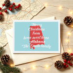 Personalized Long Distance US State Double-Sided Greeting Card with Family Name Housewarming Christmas Gift for Family Friends
