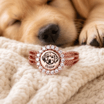 Anillo de plata de ley personalizado con foto de mascota: delicada joya con nombre, recuerdo tras la pérdida de una mascota, regalo para propietarios de mascotas y padres